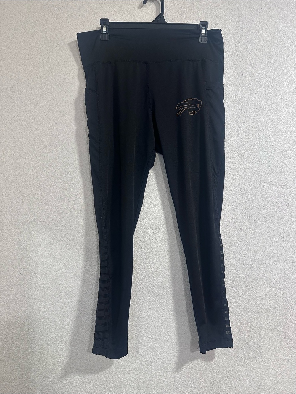 Team Apparel Black Kids Leggings with Gold Logo Detail